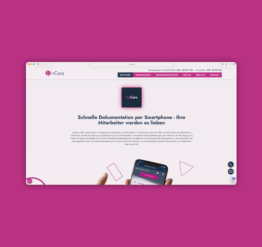 Produktseite · myCara